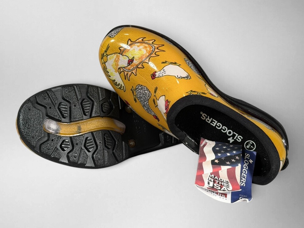 Women's Size 7 Yellow Chicken Sloggers New No Box